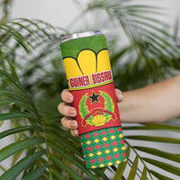 Guinea Bissau Skinny Tumbler with Red Yellow Green Geometric Design - Wonder Print Shop