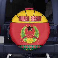Guinea Bissau Spare Tire Cover with Red Yellow Green Geometric Design - Wonder Print Shop