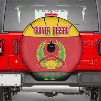 Guinea Bissau Spare Tire Cover with Red Yellow Green Geometric Design - Wonder Print Shop