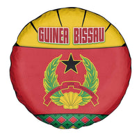 Guinea Bissau Spare Tire Cover with Red Yellow Green Geometric Design - Wonder Print Shop