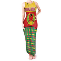 Guinea Bissau Tank Maxi Dress with Red Yellow Green Geometric Design - Wonder Print Shop