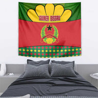 Guinea Bissau Tapestry with Red Yellow Green Geometric Design - Wonder Print Shop