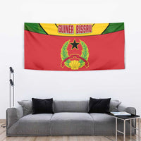 Guinea Bissau Tapestry with Red Yellow Green Geometric Design - Wonder Print Shop