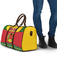 Guinea Bissau Travel Bag with Red Yellow Green Geometric Design - Wonder Print Shop