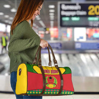 Guinea Bissau Travel Bag with Red Yellow Green Geometric Design - Wonder Print Shop