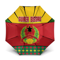Guinea Bissau Umbrella with Red Yellow Green Geometric Design - Wonder Print Shop