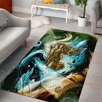 Gaia Mother Of Earth Goddess Area Rug Greek Mythology Sacred Geometry Fantasy