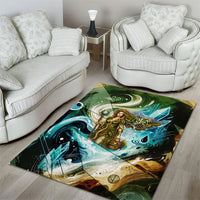 Gaia Mother Of Earth Goddess Area Rug Greek Mythology Sacred Geometry Fantasy