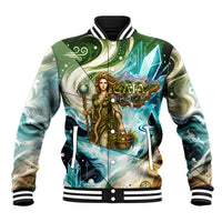 Gaia Mother Of Earth Goddess Baseball Jacket Greek Mythology Sacred Geometry Fantasy