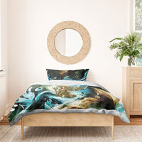 Gaia Mother Of Earth Goddess Bedding Set Greek Mythology Sacred Geometry Fantasy
