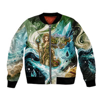 Gaia Mother Of Earth Goddess Bomber Jacket Greek Mythology Sacred Geometry Fantasy