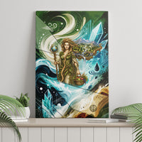 Gaia Mother Of Earth Goddess Canvas Wall Art Greek Mythology Sacred Geometry Fantasy