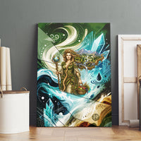 Gaia Mother Of Earth Goddess Canvas Wall Art Greek Mythology Sacred Geometry Fantasy