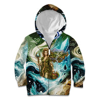 Gaia Mother Of Earth Goddess Kid Hoodie Greek Mythology Sacred Geometry Fantasy