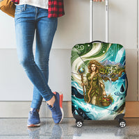 Gaia Mother Of Earth Goddess Luggage Cover Greek Mythology Sacred Geometry Fantasy
