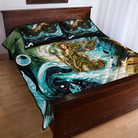 Gaia Mother Of Earth Goddess Quilt Bed Set Greek Mythology Sacred Geometry Fantasy