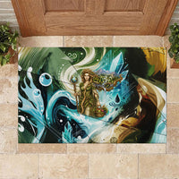 Gaia Mother Of Earth Goddess Rubber Doormat Greek Mythology Sacred Geometry Fantasy