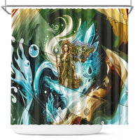 Gaia Mother Of Earth Goddess Shower Curtain Greek Mythology Sacred Geometry Fantasy