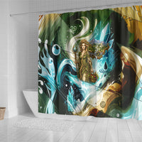 Gaia Mother Of Earth Goddess Shower Curtain Greek Mythology Sacred Geometry Fantasy