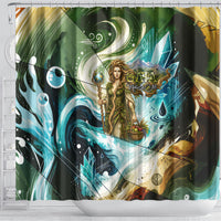 Gaia Mother Of Earth Goddess Shower Curtain Greek Mythology Sacred Geometry Fantasy
