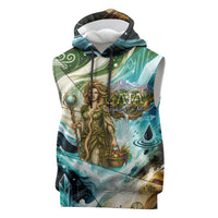 Gaia Mother Of Earth Goddess Sleeveless Hoodie Greek Mythology Sacred Geometry Fantasy