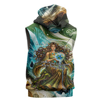 Gaia Mother Of Earth Goddess Sleeveless Hoodie Greek Mythology Sacred Geometry Fantasy