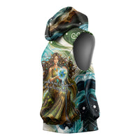 Gaia Mother Of Earth Goddess Sleeveless Hoodie Greek Mythology Sacred Geometry Fantasy