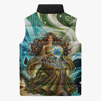 Gaia Mother Of Earth Goddess Sleeveless Puffer Jacket Greek Mythology Sacred Geometry Fantasy