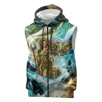 Gaia Mother Of Earth Goddess Sleeveless Zip Hoodie Greek Mythology Sacred Geometry Fantasy