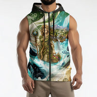 Gaia Mother Of Earth Goddess Sleeveless Zip Hoodie Greek Mythology Sacred Geometry Fantasy