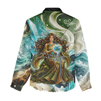 Gaia Mother Of Earth Goddess Women Casual Shirt Greek Mythology Sacred Geometry Fantasy