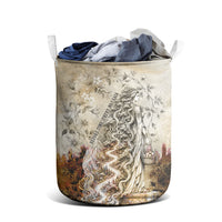 Gaia Mother Earth Sacred Eye Laundry Basket Greek Vintage Botanical Sketch Esoteric Spiritual Floral