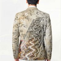 Gaia Mother Earth Sacred Eye Blazer Greek Vintage Botanical Sketch Esoteric Spiritual Floral