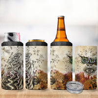 Gaia Mother Earth Sacred Eye 4 in 1 Can Cooler Tumbler Greek Vintage Botanical Sketch Esoteric Spiritual Floral