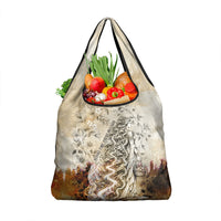 Gaia Mother Earth Sacred Eye Grocery Bag Greek Vintage Botanical Sketch Esoteric Spiritual Floral