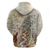 Gaia Mother Earth Sacred Eye Hoodie Greek Vintage Botanical Sketch Esoteric Spiritual Floral