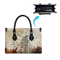 Gaia Mother Earth Sacred Eye Leather Bag Greek Vintage Botanical Sketch Esoteric Spiritual Floral