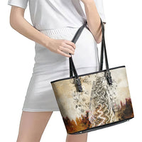 Gaia Mother Earth Sacred Eye Leather Tote Bag Greek Vintage Botanical Sketch Esoteric Spiritual Floral