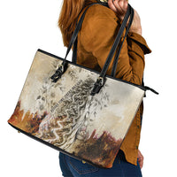 Gaia Mother Earth Sacred Eye Leather Tote Bag Greek Vintage Botanical Sketch Esoteric Spiritual Floral