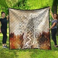 Gaia Mother Earth Sacred Eye Quilt Greek Vintage Botanical Sketch Esoteric Spiritual Floral
