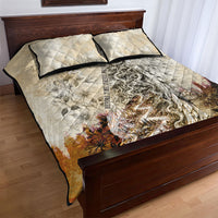 Gaia Mother Earth Sacred Eye Quilt Bed Set Greek Vintage Botanical Sketch Esoteric Spiritual Floral