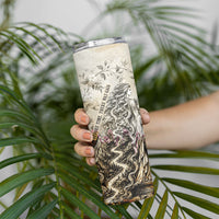 Gaia Mother Earth Sacred Eye Skinny Tumbler Greek Vintage Botanical Sketch Esoteric Spiritual Floral