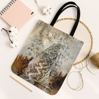 Gaia Mother Earth Sacred Eye Tote Bag Greek Vintage Botanical Sketch Esoteric Spiritual Floral