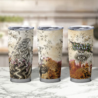 Gaia Mother Earth Sacred Eye Tumbler Cup Greek Vintage Botanical Sketch Esoteric Spiritual Floral
