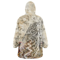 Gaia Mother Earth Sacred Eye Wearable Blanket Hoodie Greek Vintage Botanical Sketch Esoteric Spiritual Floral