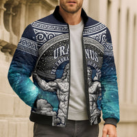 Uranus Greek God Of The Sky Bomber Puffer Jacket Greek Mythology Celestial Zodiac Constellation Vintage