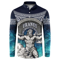 Uranus Greek God Of The Sky Button Sweatshirt Greek Mythology Celestial Zodiac Constellation Vintage