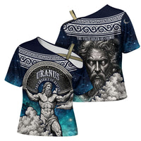 Uranus Greek God Of The Sky Cross Shoulder Shirt Greek Mythology Celestial Zodiac Constellation Vintage
