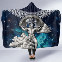 Uranus Greek God Of The Sky Hooded Blanket Greek Mythology Celestial Zodiac Constellation Vintage