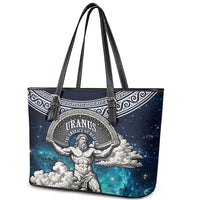 Uranus Greek God Of The Sky Leather Tote Bag Greek Mythology Celestial Zodiac Constellation Vintage